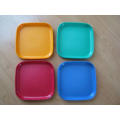 Tupperware Square Picnic Plates (4)  Microwaveable AVAILABLE IN TEAL OR SUMMER COLOURS