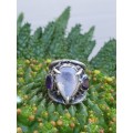 Sterling silver lavender quartz ring
