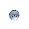 Mercedes Centre Wheel Hub Cap 75mm - Single Chrome - Silver