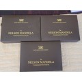 Bargain ! 3 sets of Mandela uncirculated, boxed R5 coins.