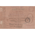 TOGA TIN CAN MAIL COVER 1939 RARE ITEM