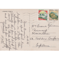 USED POST CARD WITH RARE POSTAL HISTORY