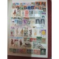 A4 BLUE STOCKBOOK LOADED WITH MIXED WORLD STAMPS HIGH VALUE 16/32 PAGE