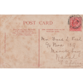 VINTAGE USED POST CARD WOLVERHAMPTON 1906 TO PIETERMARITZBURG