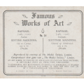 CIGARETTE CARD FAMOUS WORKS OF ART NO 14