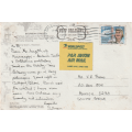 USED POST CARD WITH POSTAL HISTORY