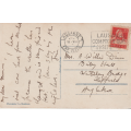 USED POST CARD WITH POSTAL HISTORY SWITZERLAND