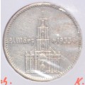 DEUTSCHES REICH  2 SILVER REICHSMARK 1934 D Church with Date 62.5% Ag - top numismatic investment