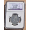 2 Shillings 1893 Z.A.R - NGC FINE DETAILS  - TOP INVESTMENT - SUPERB NUMISMATIC COLLECTIBLE