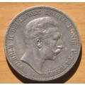DEUTSCHES REICH 5 MARK 1907 A  (Germany) Prussia IMPERIAL EMPIRE Rare 90% Ag Silver Coin OPPORTUNITY