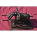 ROBERT (BOBBY) LAWRENCE African Elephant (1988) amazing artwork in bronze, 2.6 kg