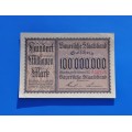 DEUTSCHES REICH 100 Millionen Mark 1923 Bayerische Notenbank *UNC* GERMAN EMPIRE/GERMANY