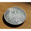 DEUTSCHES REICH 2 Mark 1901 Imperial Germany ***UNC*** bagmarks, 90% Silver