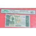 10 Rand 1978 R10, prefix Y2, A/E, T.W. de Jongh, 4th issue ***PMG GEM UNC 65*** replacement note