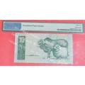 10 Rand 1978 R10, prefix Y2, A/E, T.W. de Jongh, 4th issue ***PMG GEM UNC 65*** replacement note