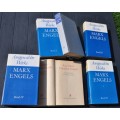 6 COLLECTIBLE hard cover BOOKS ON THE WORKS OF KARL MARX & FRIEDRICH ENGELS (complete set)