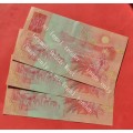 50 Rand 1984 R50, prefix AE, A/E, GPC de Kock, 3rd issue ***EF*** 3 banknotes in sequence