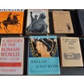 12 non-fiction books on ROMAN EMPIRE / HISTORY OF GREECE in English, German and Afrikaans