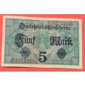 IMPERIAL GERMANY 5 Mark 1917 - DEUTSCHES REICH, Ro. 54c (Pick 56) ***EF-***