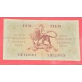 10 Shillings 1951, prefix A/64, E/A, MH de Kock, 3rd issue