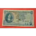 1 Pound 1958, prefix B334, A/E, MH de Kock, 3rd issue ***very collectible***