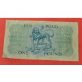 1 Pound 1958, prefix B334, A/E, MH de Kock, 3rd issue ***very collectible***