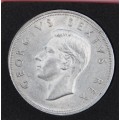 5 Shillings 1950, CROWN, uncirculated with bag marks and hairlines
