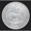 5 Shillings 1950, CROWN, uncirculated with bag marks and hairlines