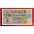 GERMANY 1 Rentenmark 1937 Kupon DEUTSCHLAND Russian Occupation 1948 ***UNC***- scarce note
