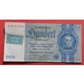 GERMANY 100 Reichsmark 1935 Kupon DEUTSCHLAND Russian Occupation 1948 ***AU***- scarce note