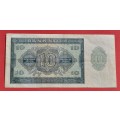 GERMANY 10 Deutsche Mark 1948 - Soviet Occupation, Russian print ***EF-*** - scarce note