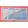 ZIMBABWE Special Agro-Cheque 100 Billion 2008 - in very collectible condition