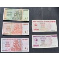 ZIMBABWE Lucrative collection of banknotes - Million & Billion denominations 2008