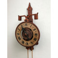 Stunning gothic design wooden wall clock