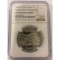 *** 2nd Finest Grade *** 1985 Parliament Anniversary Proof Silver R1 - NGC Graded PF68 Ultra Cameo.
