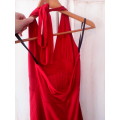 GORGEOUS RED HALTERNECK DRESS (SIZE 36 'TRUWORTHS')