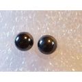 Tahitian Black Pearl Stud Earrings ~ 8mm