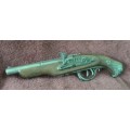 Pistol Flintlock pistol dueling grey. Replica non functional Madrid 1820