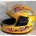 Yellow Huayu bike helmet  - Size unknown
