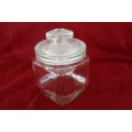 Square Glass Jar with lid - 13 x 10 cm