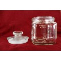 Square Glass Jar with lid - 13 x 10 cm