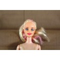 Doll' s - Barbie Like Doll / Blond - Pink Long Hair / Pink Dress