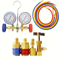 Ru Refrigerant Manifold Gauge Set Air Conditioning Tool With Hose And Hook For R12 R22 R404A R134A