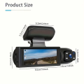 Dash Camera Front And Inside, 3.16inchdash Cam 1080P, G Sensor HD Night Vision Loop Recording