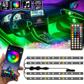 RGB Interior Car Lights, Car LED Ambient Lights, smart Interior Lights With 44-Key Remote Control