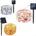 10m 100led Solar LED Light String Outdoor Waterproof  Wire Holiday Christmas Decoration multi-colour