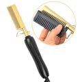 Electric Hair Hot Comb for Women and Men - 2 in 1 Straightener/Curling iron