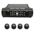 Wireless Solar Tyre Pressure Monitoring System TPMS with Black and White LED