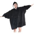 Hoodie Soft Warm Blanket - BLACK