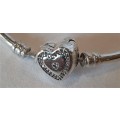 Beautiful Authentic Sterling silver PANDORA Bracelet 10 x starter charms VALUE over R6000 R1 NR